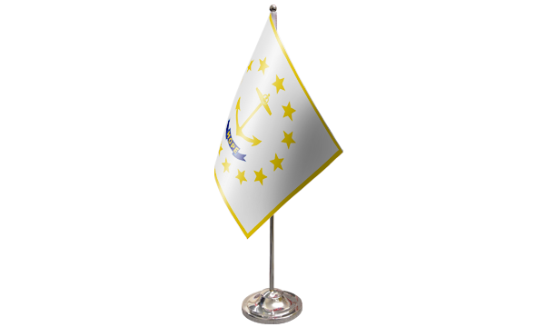 Rhode Island Satin Table Flag